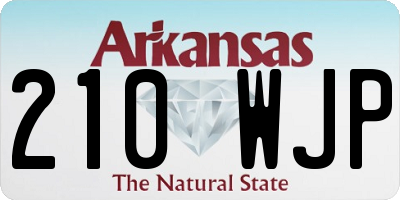 AR license plate 210WJP