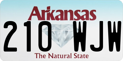 AR license plate 210WJW