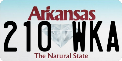 AR license plate 210WKA