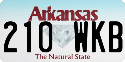 AR license plate 210WKB