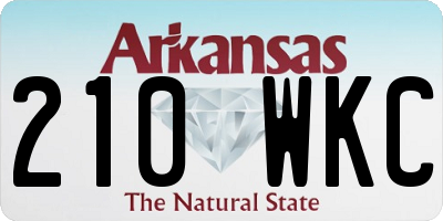 AR license plate 210WKC