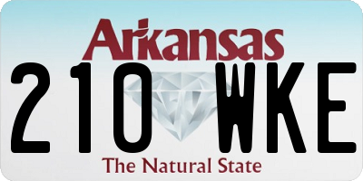 AR license plate 210WKE