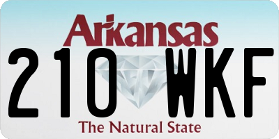 AR license plate 210WKF