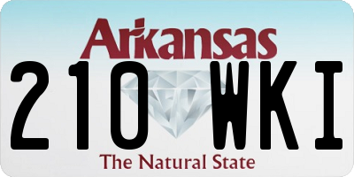 AR license plate 210WKI