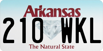 AR license plate 210WKL
