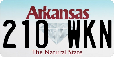 AR license plate 210WKN