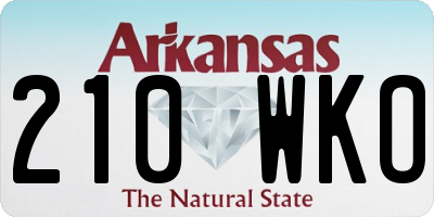 AR license plate 210WKO