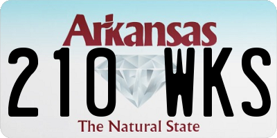 AR license plate 210WKS