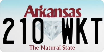 AR license plate 210WKT