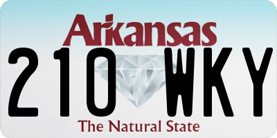 AR license plate 210WKY