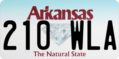 AR license plate 210WLA
