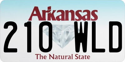 AR license plate 210WLD