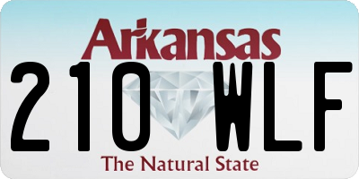 AR license plate 210WLF