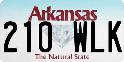 AR license plate 210WLK