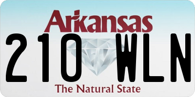 AR license plate 210WLN