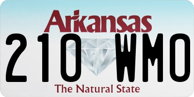 AR license plate 210WMO
