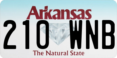 AR license plate 210WNB