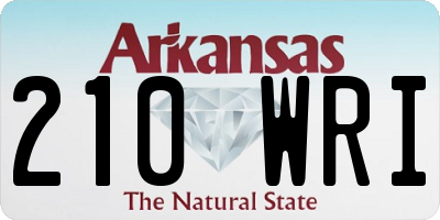 AR license plate 210WRI