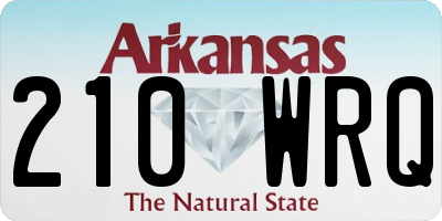 AR license plate 210WRQ