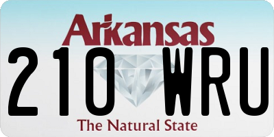 AR license plate 210WRU