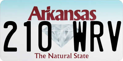 AR license plate 210WRV