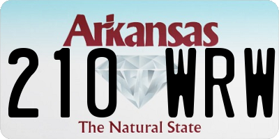 AR license plate 210WRW