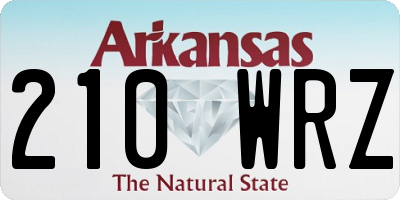 AR license plate 210WRZ
