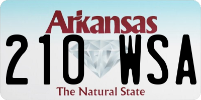 AR license plate 210WSA