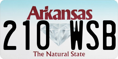 AR license plate 210WSB