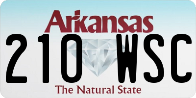 AR license plate 210WSC