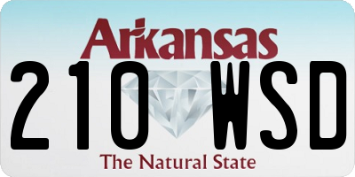 AR license plate 210WSD