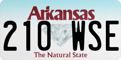 AR license plate 210WSE