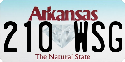 AR license plate 210WSG