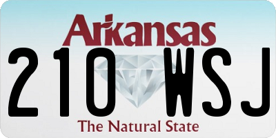 AR license plate 210WSJ