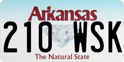AR license plate 210WSK