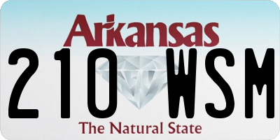 AR license plate 210WSM