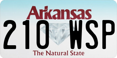 AR license plate 210WSP