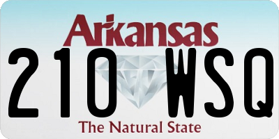 AR license plate 210WSQ