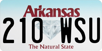 AR license plate 210WSU