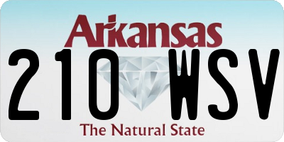 AR license plate 210WSV