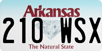 AR license plate 210WSX