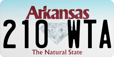 AR license plate 210WTA