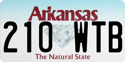 AR license plate 210WTB