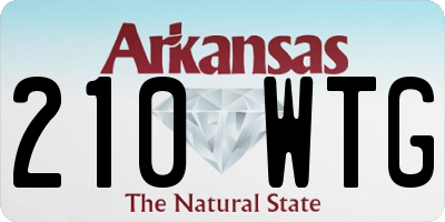 AR license plate 210WTG