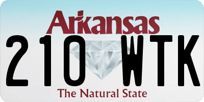 AR license plate 210WTK