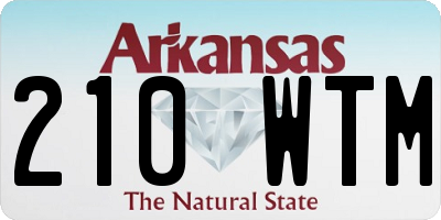 AR license plate 210WTM