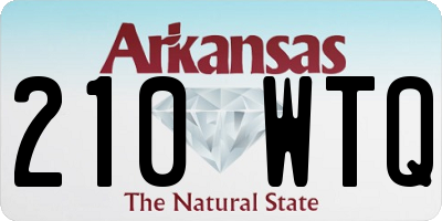 AR license plate 210WTQ