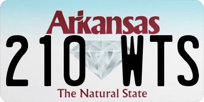 AR license plate 210WTS