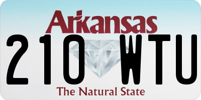 AR license plate 210WTU