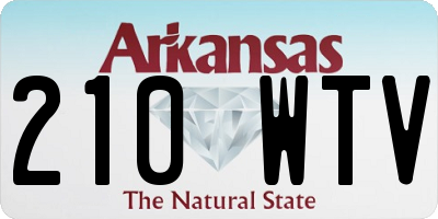 AR license plate 210WTV